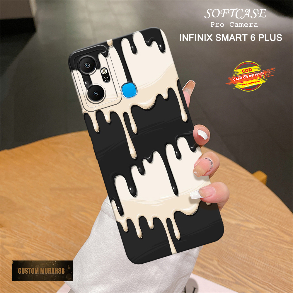 Case Infinix Smart 6 Plus - Fashion Case KRIM - Casing Hp Infinix Smart 6 Plus - Softcase Infinix Sm