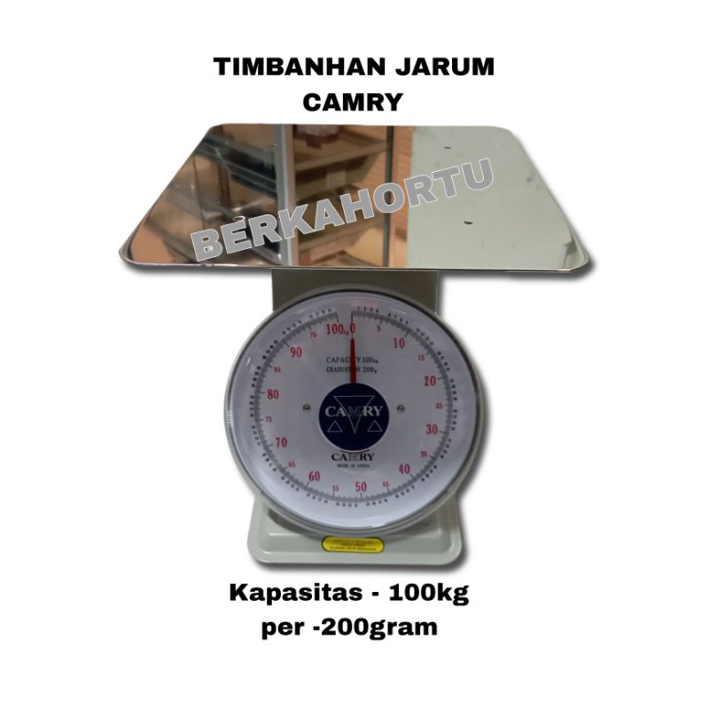 Timbangan duduk jarum Camry 100kg ketelitian - 200gram plat 32x32/cm