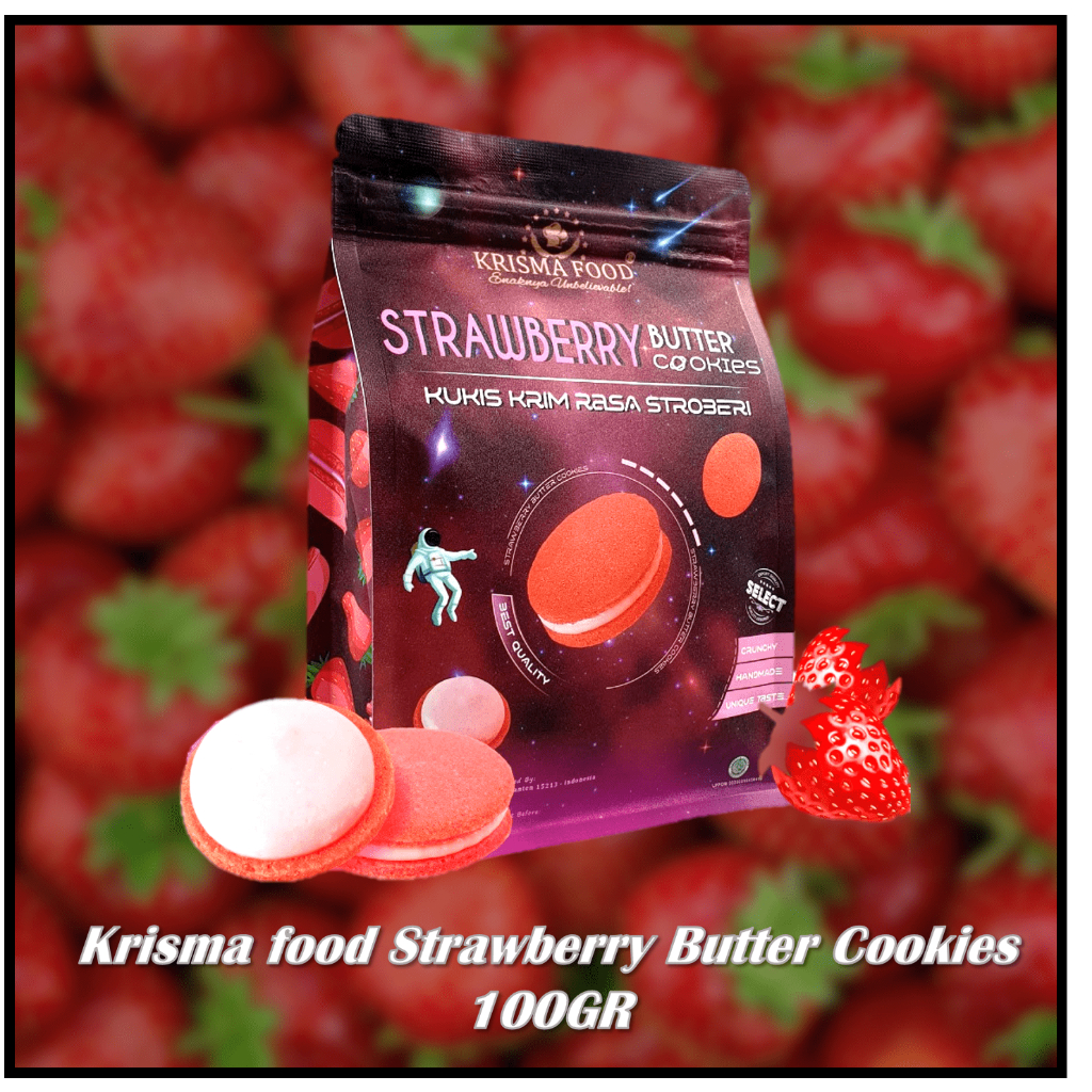 

Krisma food strawberry butter cookies 100GR