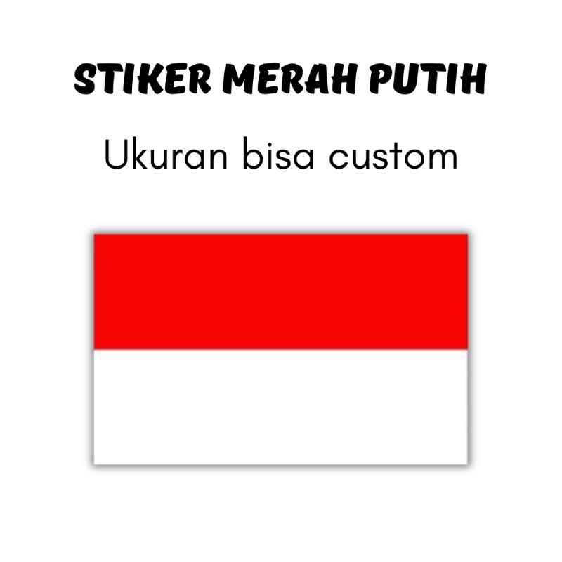 

Stiker Merah Putih Memperingati Dirgahayu NKRI Bendera Indonesia HUT RI Sticker label bisa custom ukuran dekorasi kemasan