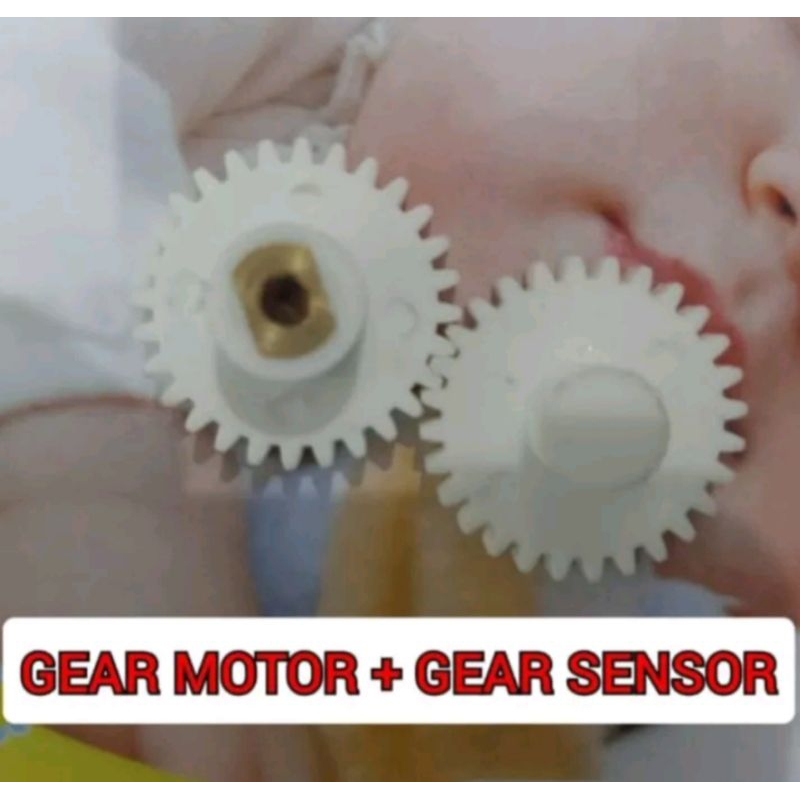 gear motor plus gear sensor mesin ayunan listrik oto popo POLO polar
