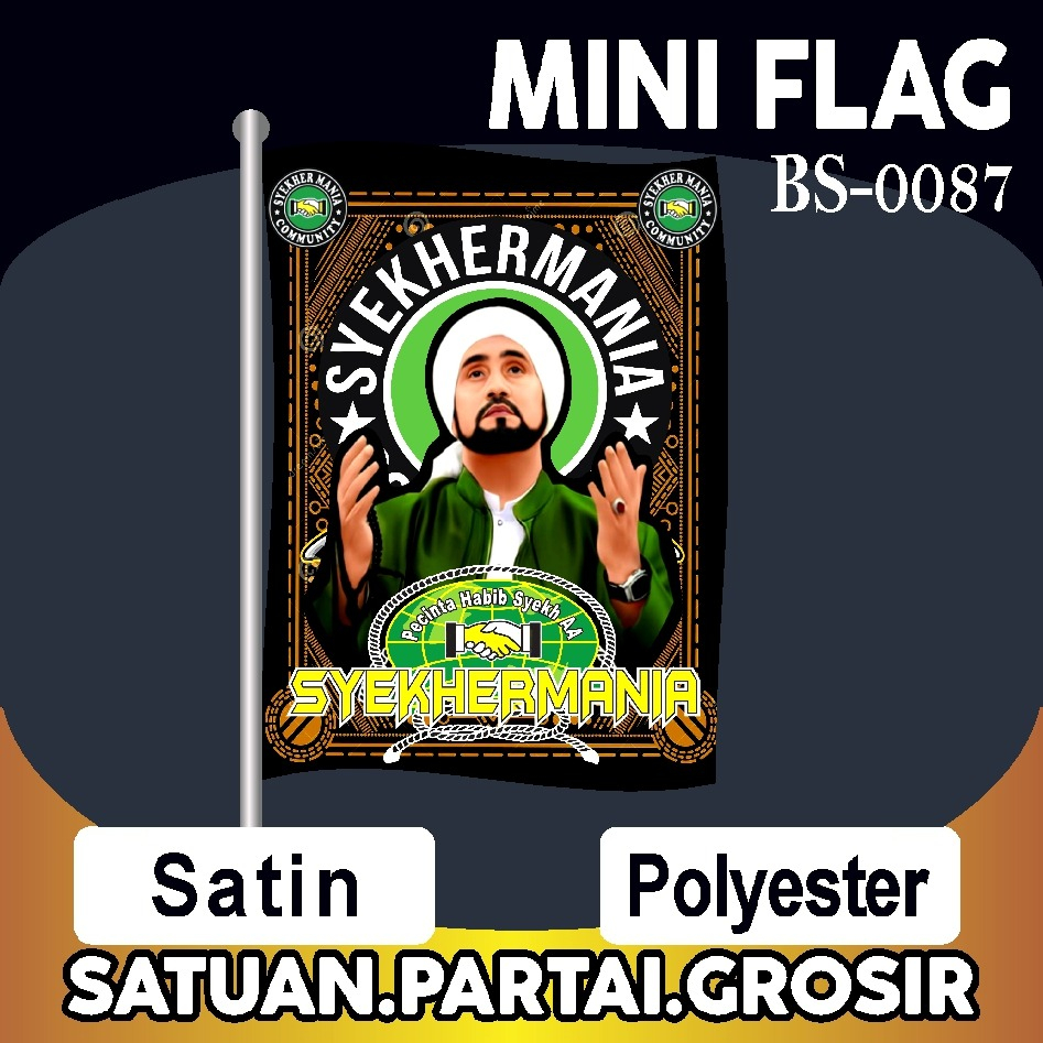 Bendera Syekhermania Berkat Sholawat Maksiat Minggat Custom Murah / Cetak Umbul Umbul Syekhermania