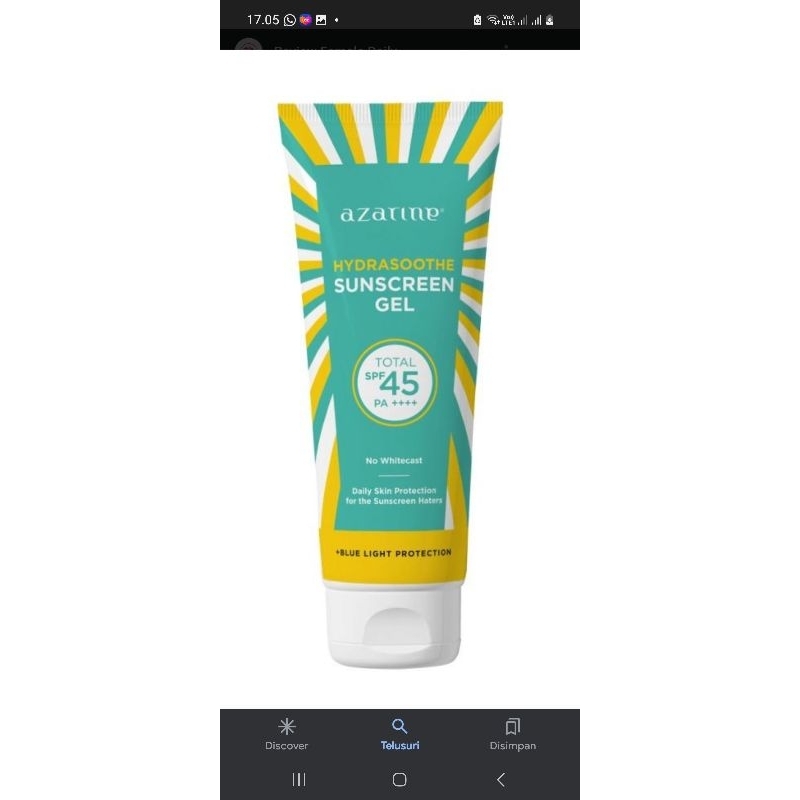 azarine sunscreen hydrasoothe