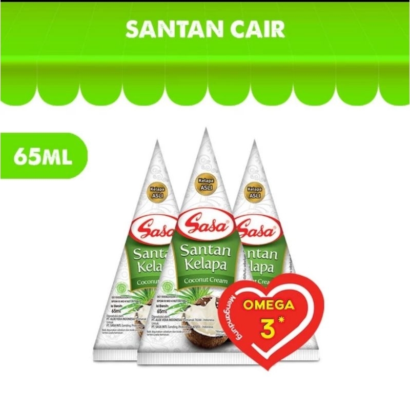 

CASHBACK 5RIBU + Paket 3pcs Santan Sasa 65ml