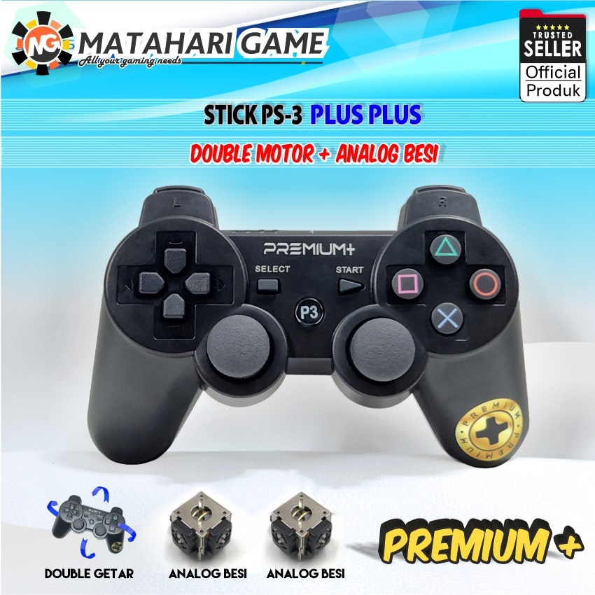 Stik Stick PS3 PREMIUM+ Plus Plus Double Getar + Double Analog Besi