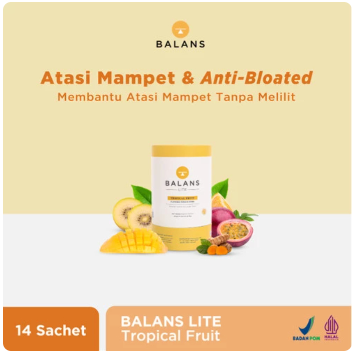 

Balans Lite Tube Tropical Fruit | Fiber&Probiotics Drink - 14 pcs HALAL
