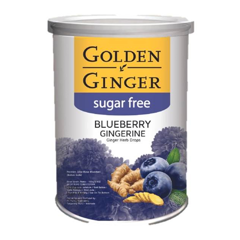 

GOLDEN GINGER SUGAR FREE RASA BLUEBERRY GINGERINE 125 GR