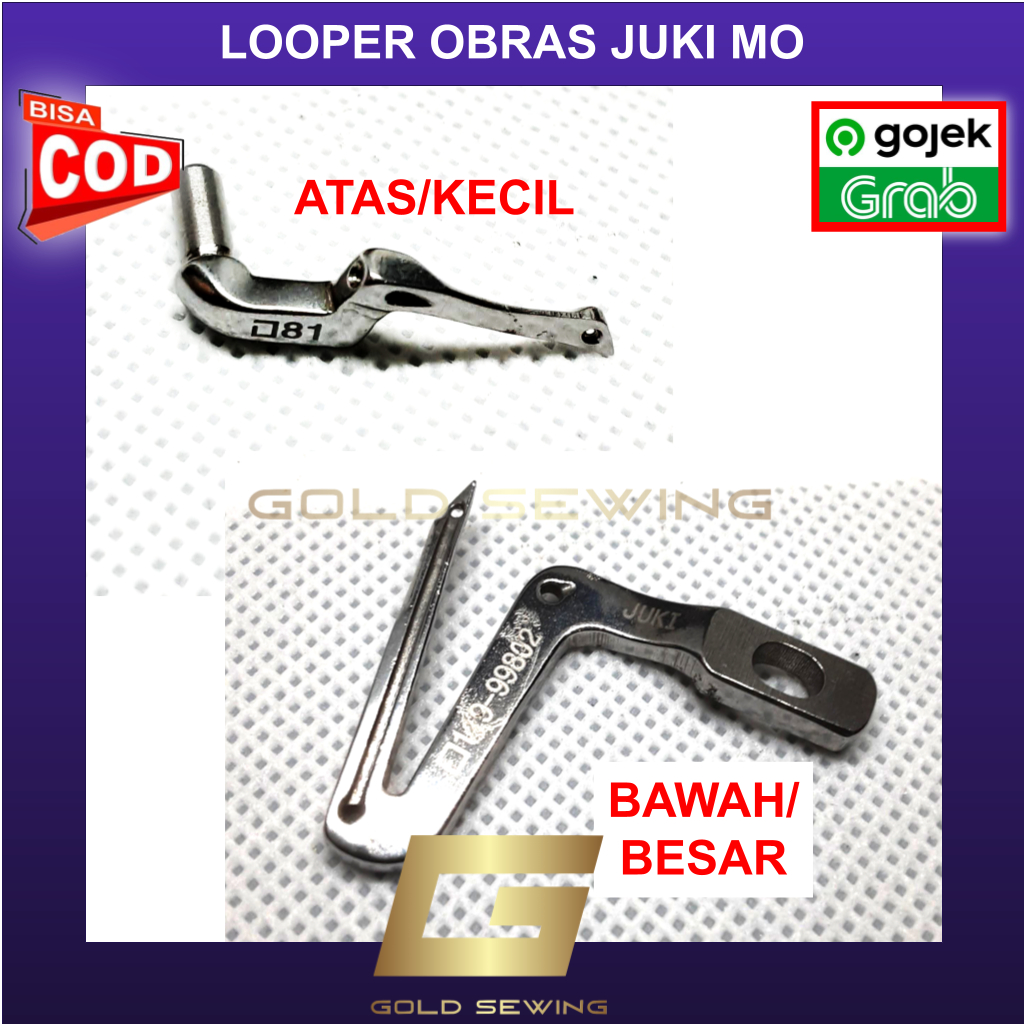 Set Looper Loper Obras Benang 4 JUKI Atas Bawah Mesin Jahit - GOLD