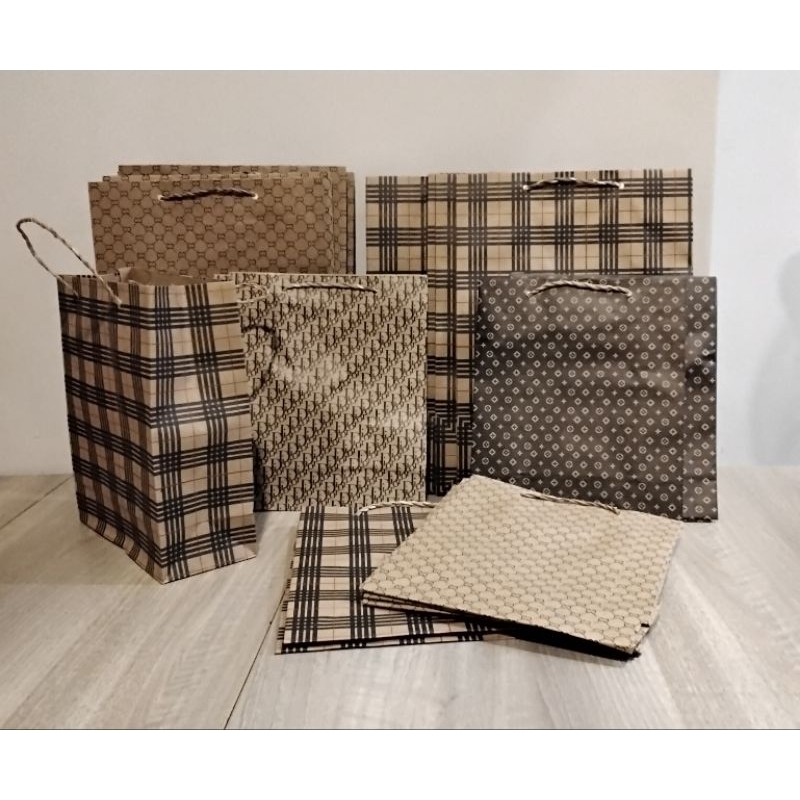 

Paper bag motif branded