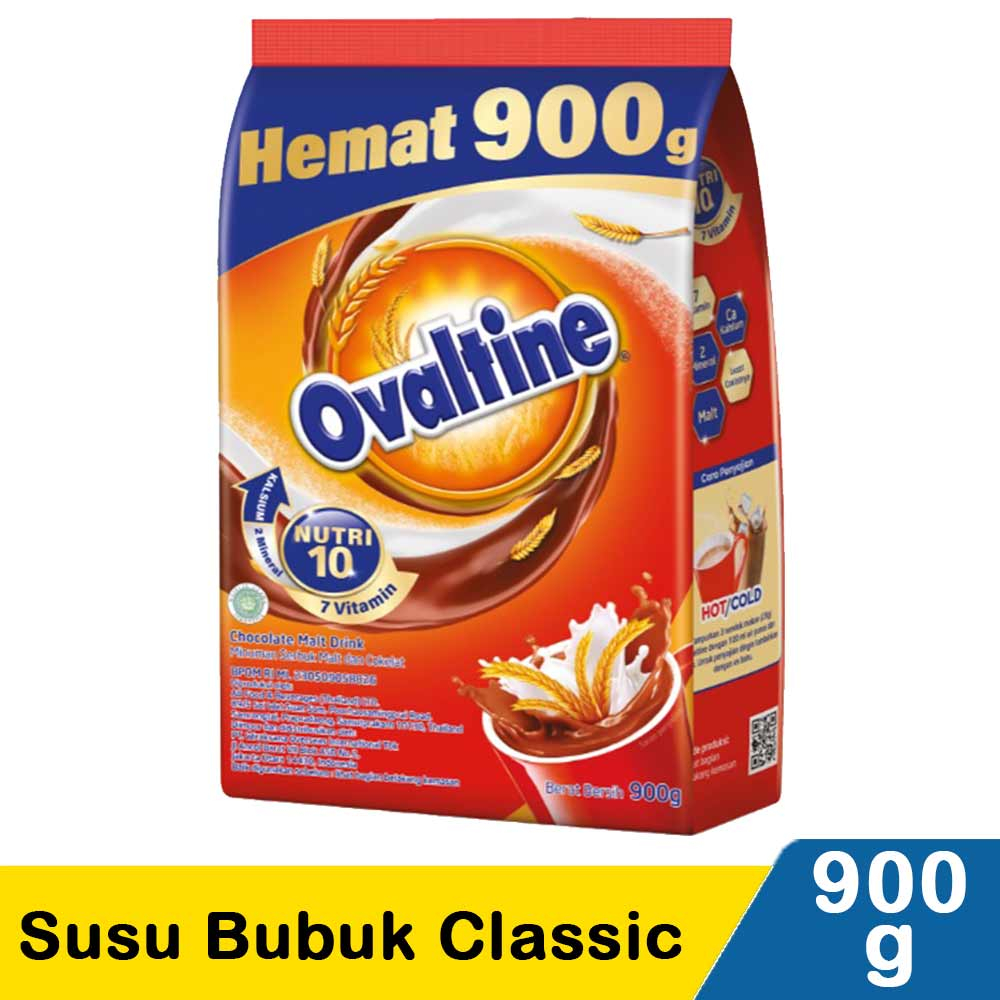 

Ovaltine Classic Susu Bubuk Cokelat 900gr