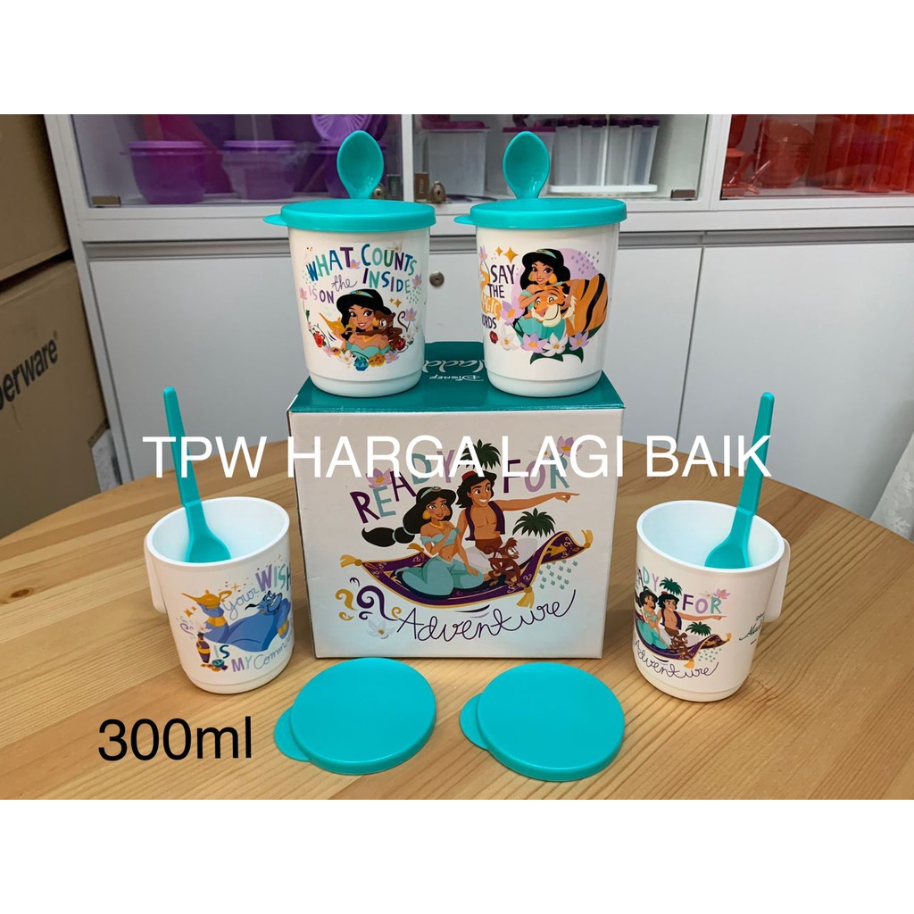 Tupperware aladin mug 300 ml gelas cangkir bertutup