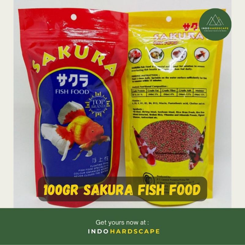 100GR PELLET IKAN HIAS SAKURA / PAKAN IKAN KOKI, GUPPY, MOLLY