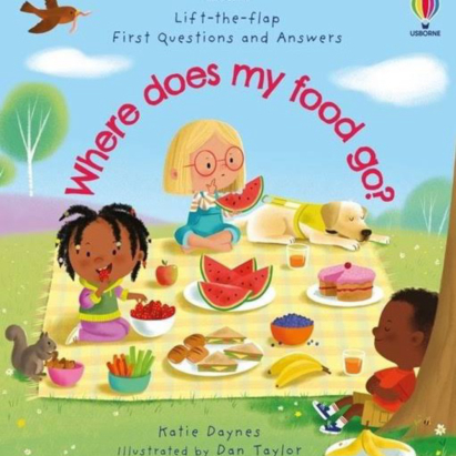 Usborne My Go? Food Unik Questions First Diskon Where Does Answers and Lift Flap