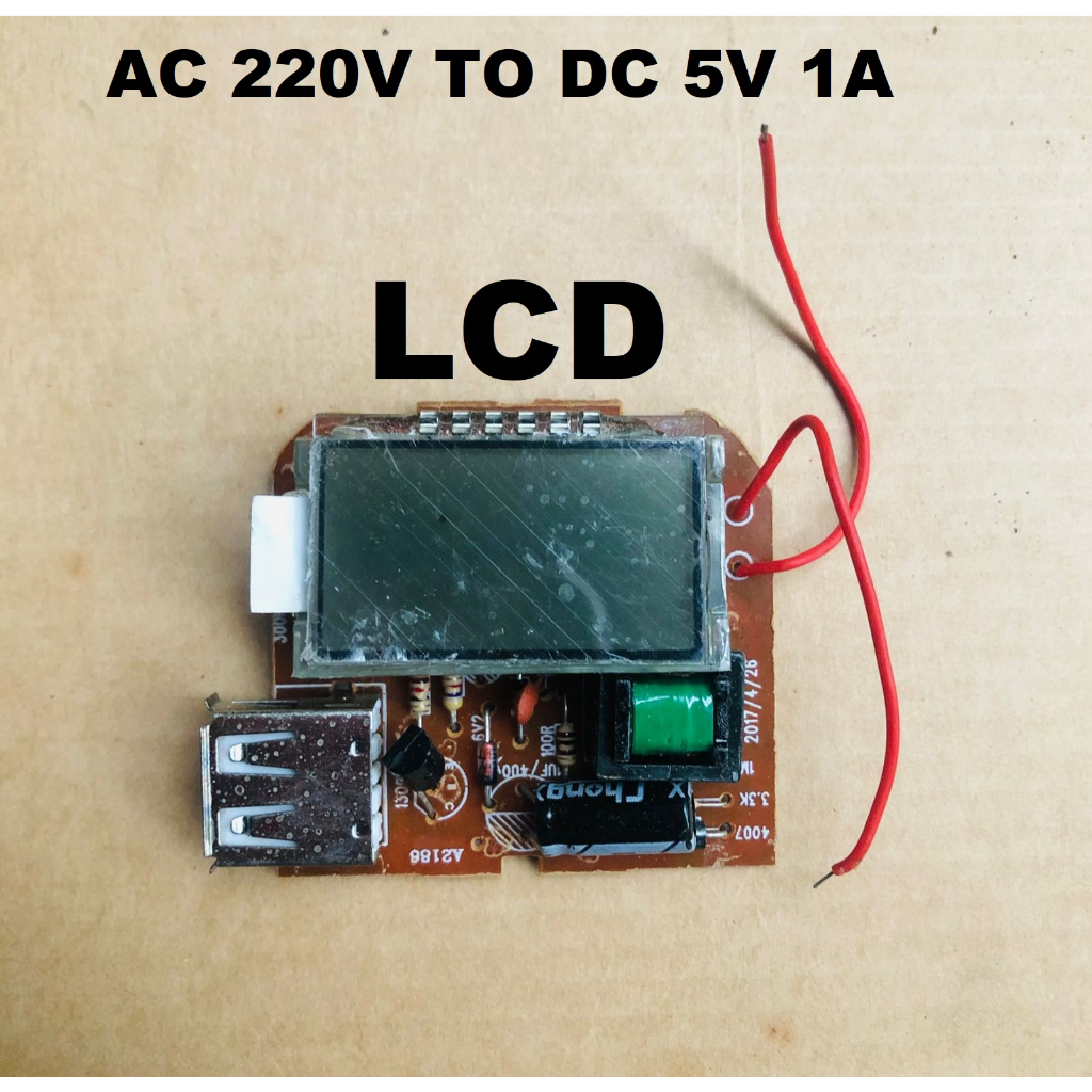 Modul Module Charger 5V 1A INDIKATOR LCD Baterai Lithium Digital AC 220V TO DC 5V AC TO DC