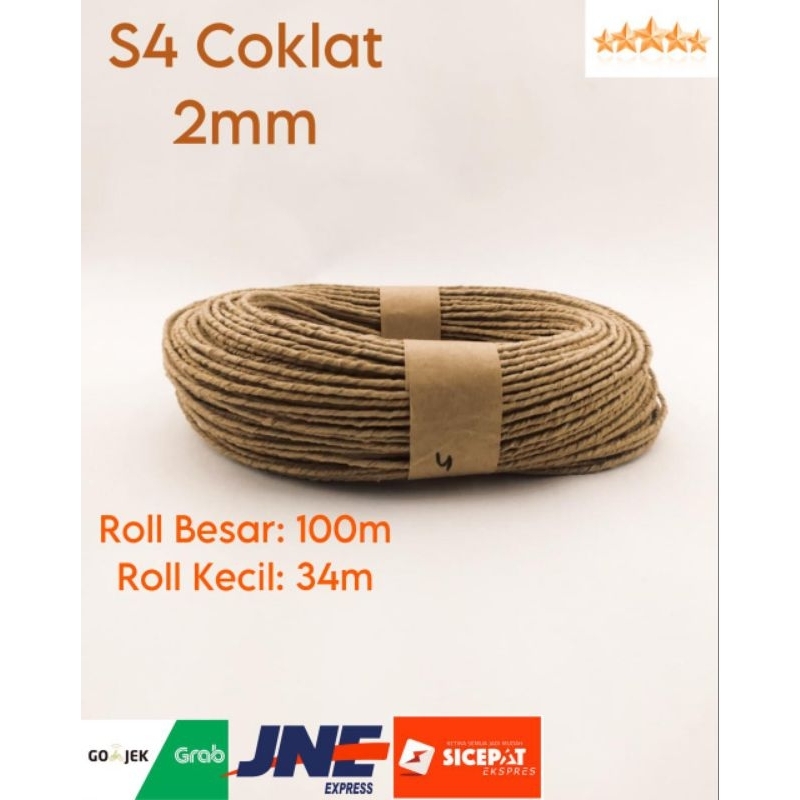 

Tali Paper bag Tali KRAFT S4 2mm Tali anyaman Paper Rope