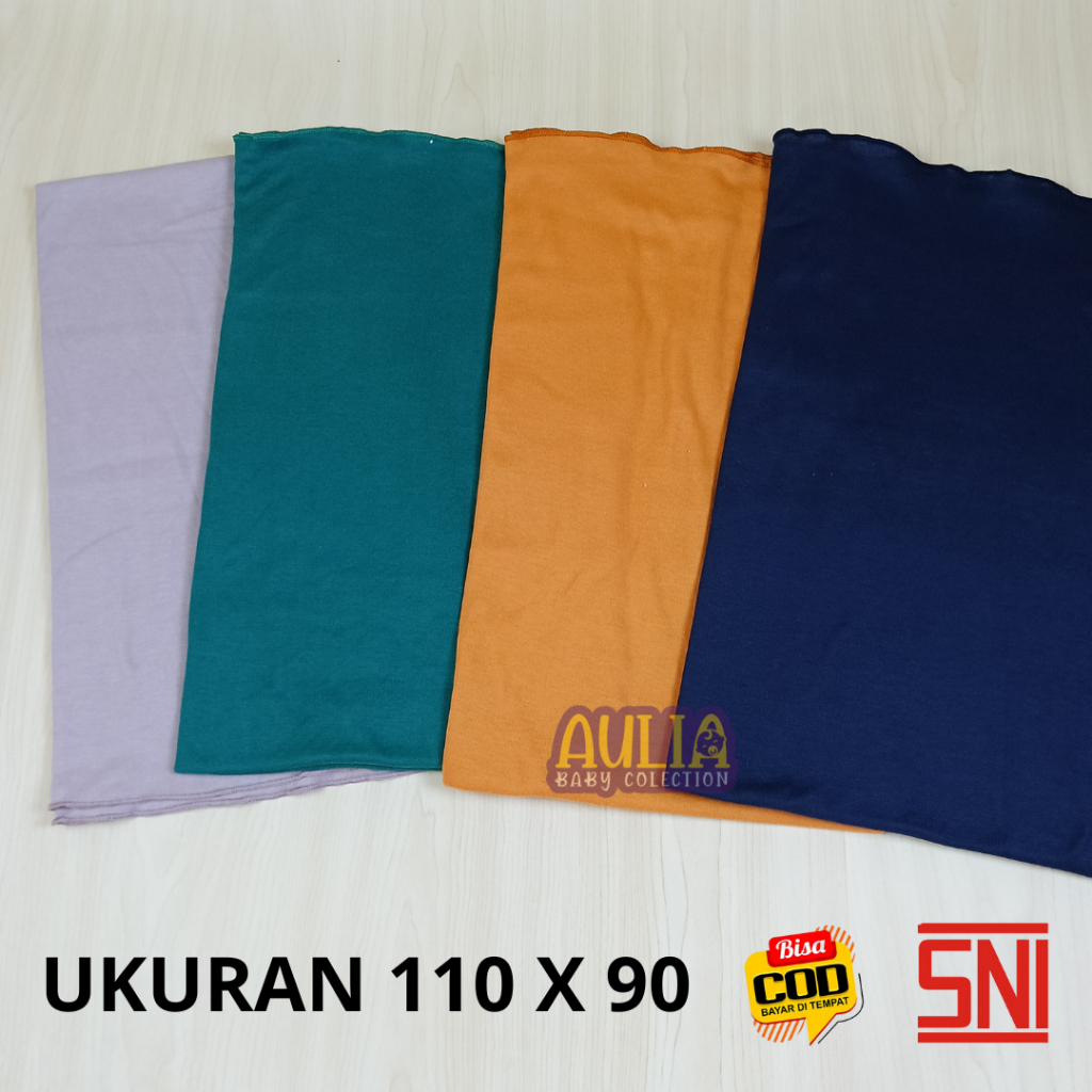 Bedong Bayi Jumbo 110X90 Kain Bedongan Bayi Newborn Polos Murah Lembut 4Pcs Sni Aulia Baby