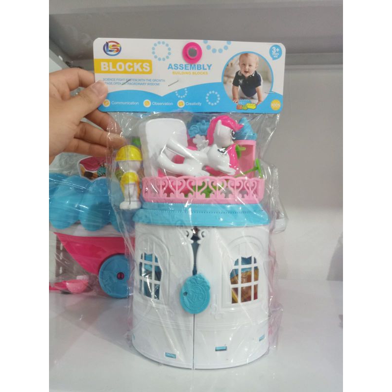 Mainan anak perempuan / mainan rumah rumahan istana kuda poni castle