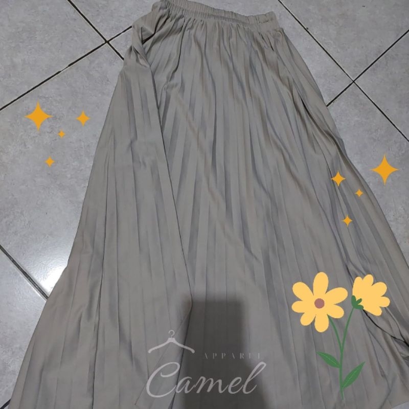 Rok plisket rok cream bawahan wanita bawahan plisket rok premium rok plisket premium rok murah rok p