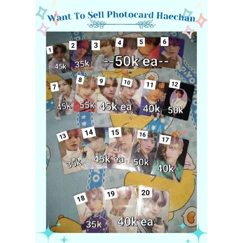 [READY] PHOTOCARD OFFICIAL HAECHAN NCT PHOTOCARD NCT