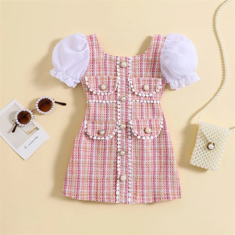Dress Anak Perempuan Cewek Lucu Simple Gaun Anak Cantik Kids Dress Viral Gaun Terjamin Premium Casua
