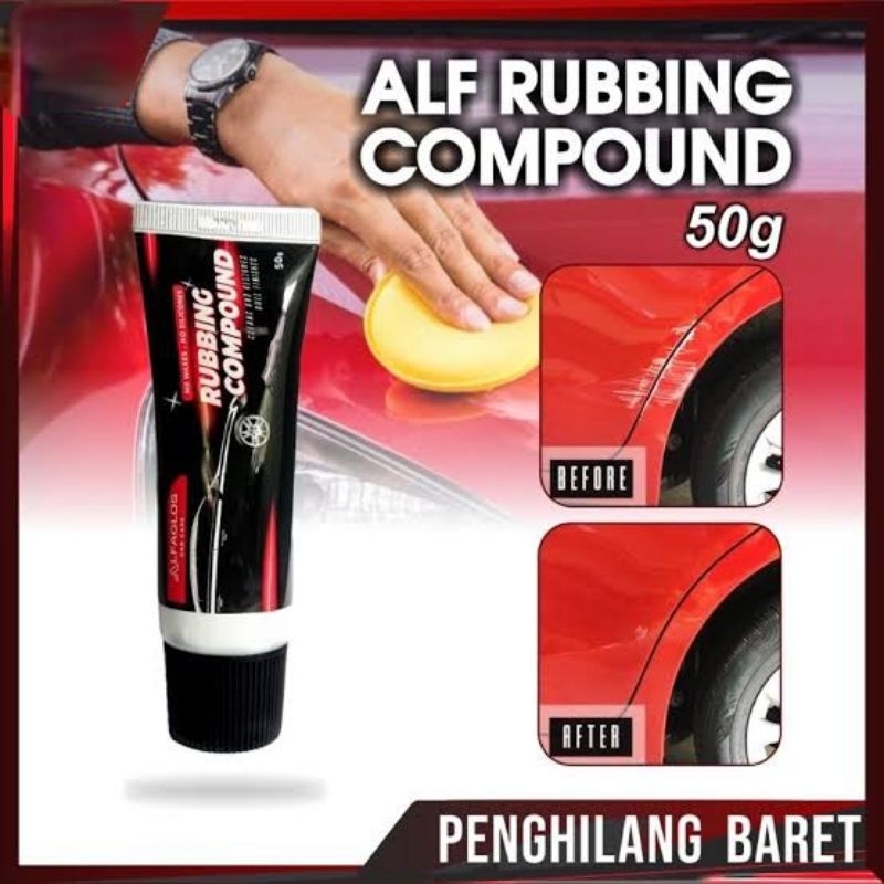 ALFAGLOS Rubbing Compound Kompon Penghilang Baret Poles Cat Bodi Motor Mobil 50gr 50 gram 50gram