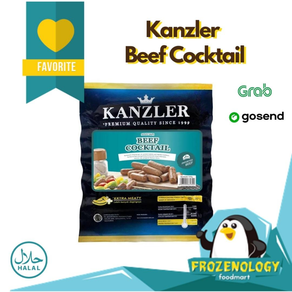 

Kanzler Sosis Beef Cocktail 500gr Isi 26 pcs Premium Quality