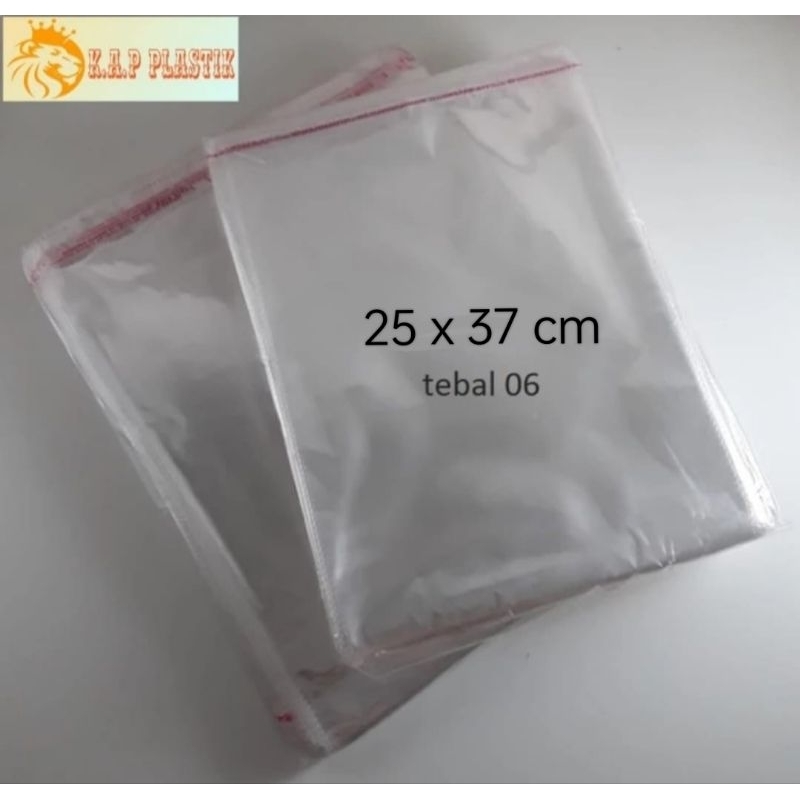 

Plastik OPP Double Seal Uk. 25x37+3 cm/Tebal 06 (32 Mic)/Isi 100 pcs