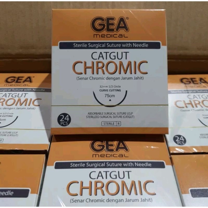 Vriganzz - Catgut Chromic Gea Benang Jahit Operasi Berkualitas Surgical Suture
