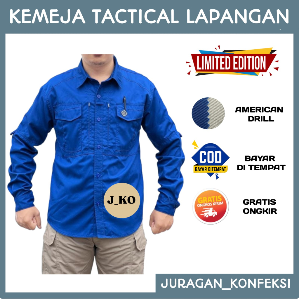 KEMEJA TACTICAL LAPANGAN CUSTOM BORDIR