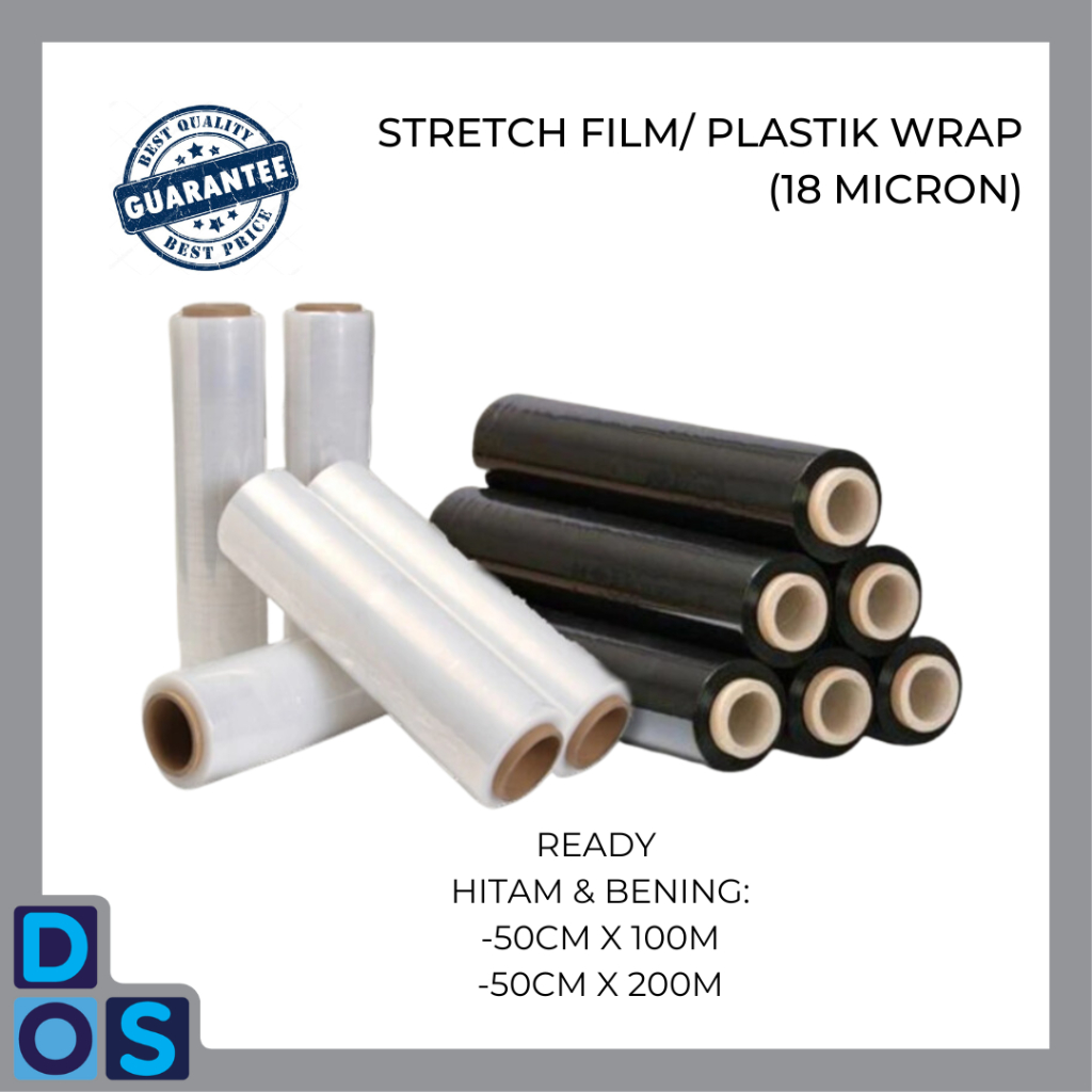 

Plastik Wrapping Stretch Film Plastik Wrap Roll Panjang dan Tebal 50CM X 200M