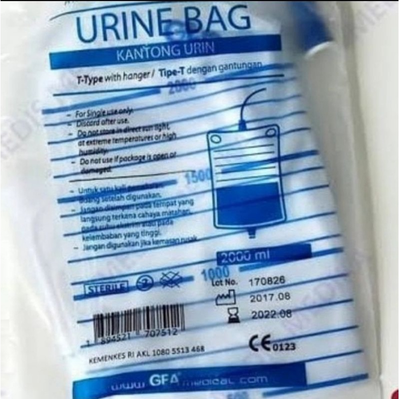 Urine Bag Kantong Urin Tempat Urine Gea / Urine Bag TValve GEA
