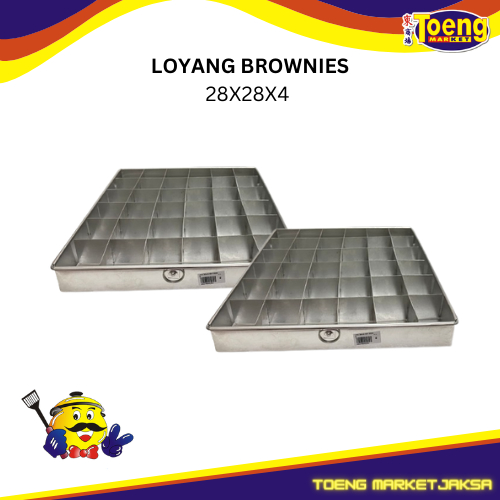 LOYANG BROWNIES SEKAT ALUMIINIUM 28X28X4 MC