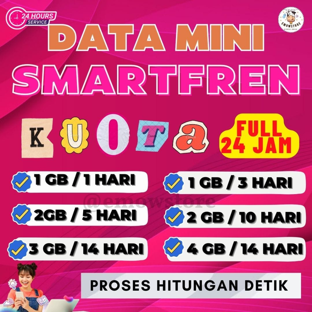 KUOTA SMARTFREN PAKET DATA SMARTFREN UNLIMITED HARIAN BULANAN FULL 24 JAM MURAH