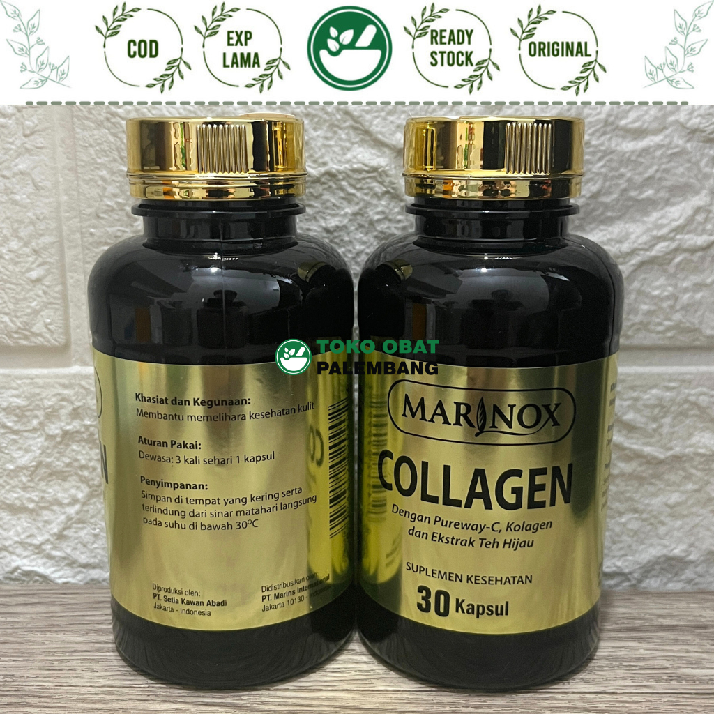 MARINOX COLLAGEN 30 KAPSUL KOLAGEN KULIT PUTIH HALUS PUREWAY C TEH HIJAU