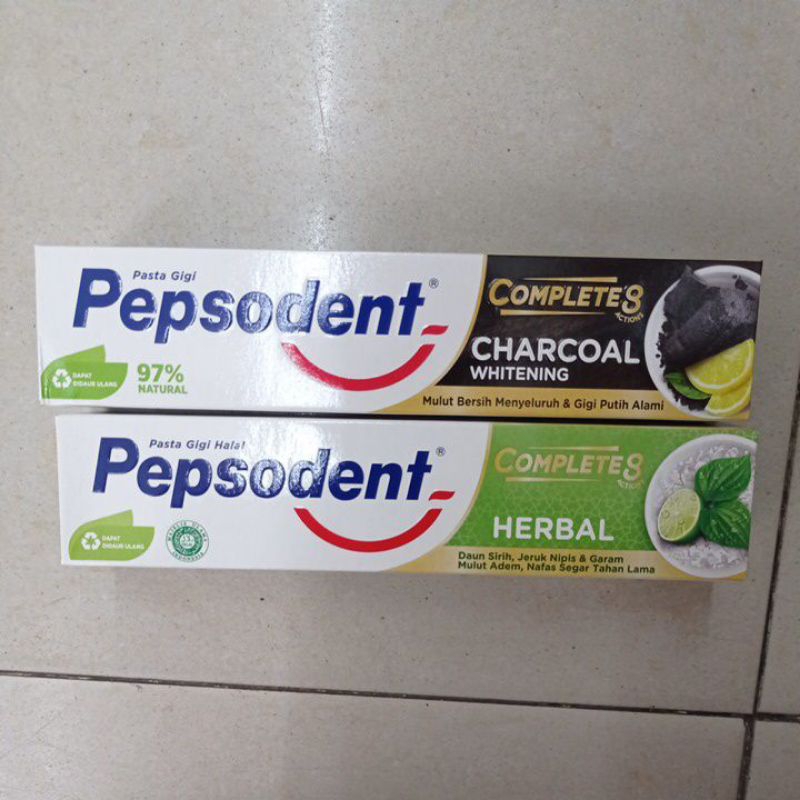 pepsodent  pasta gigi 190 herbal & charcoal