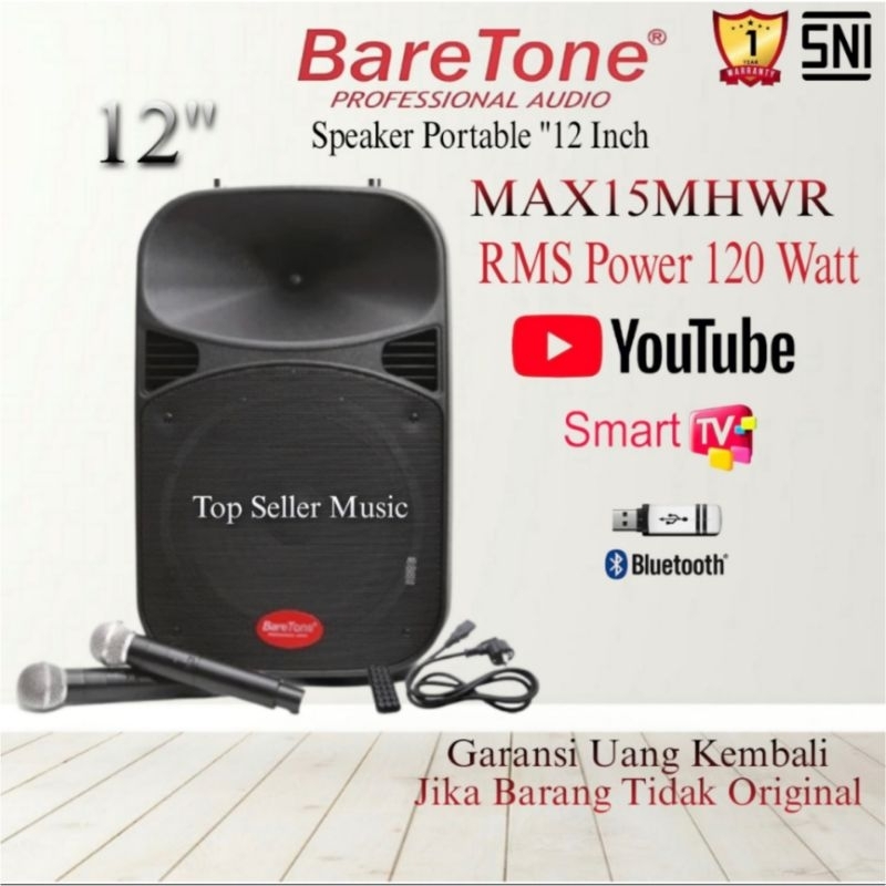 Speaker Meeting Portable BARETONE 12 INCH MAX 12 MHWR ORIGINAL MURAH