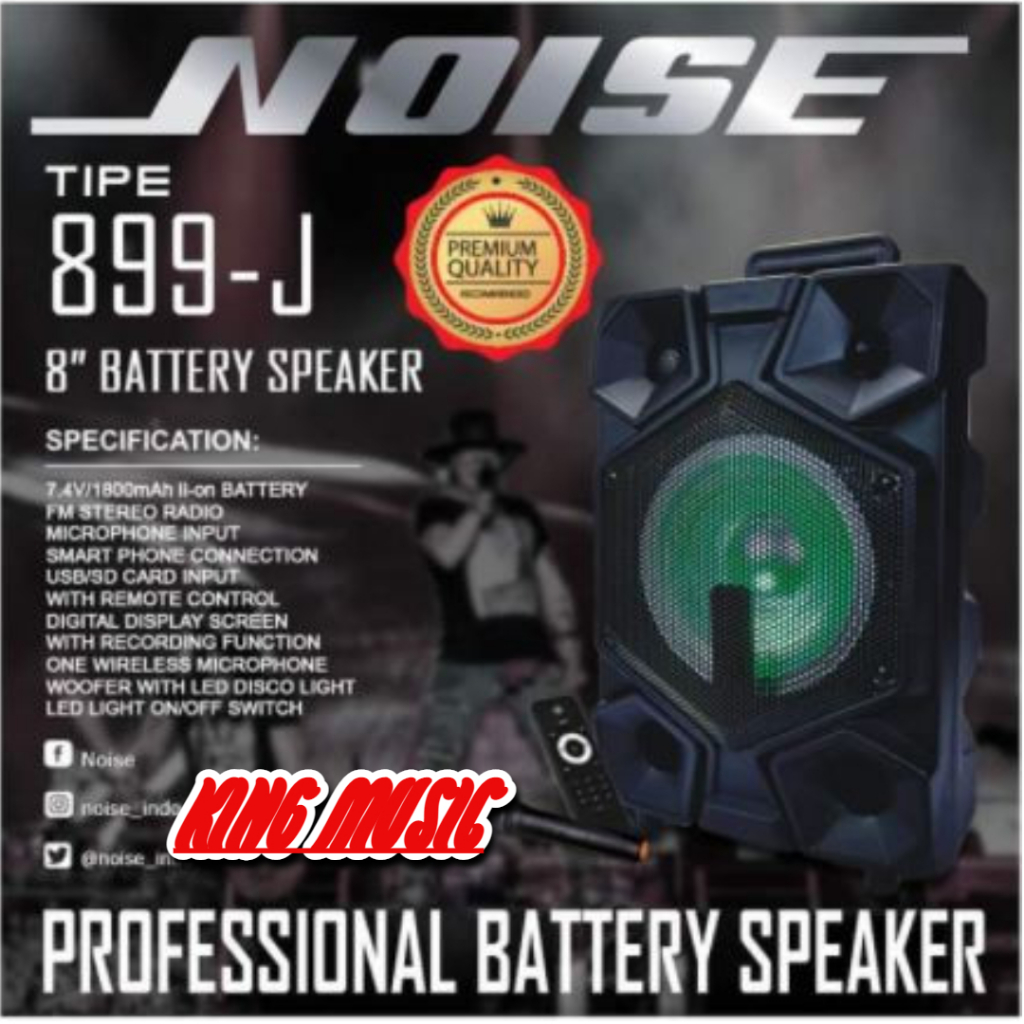 Speaker Portable Meeting Wireless Noise 899 J/899J - 8 inch Bluetooth - 899 J