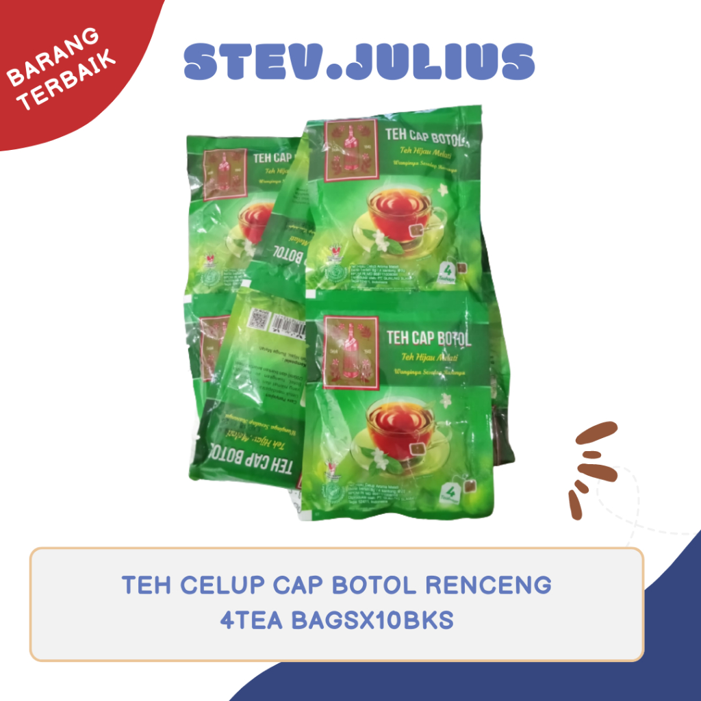 

TEH CELUP CAP BOTOL RENCENG 1BKS ISI 4TEABAGS X 8GR