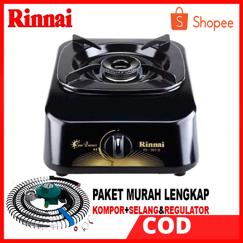 KOMPOR GAS 1 TUNGKU RINNAI 301S / KOMPOR RINNAI 1 TUNGKU / KOMPOR RINAI 1 TUNGKU / KOMPOR 1 TUNGKU /