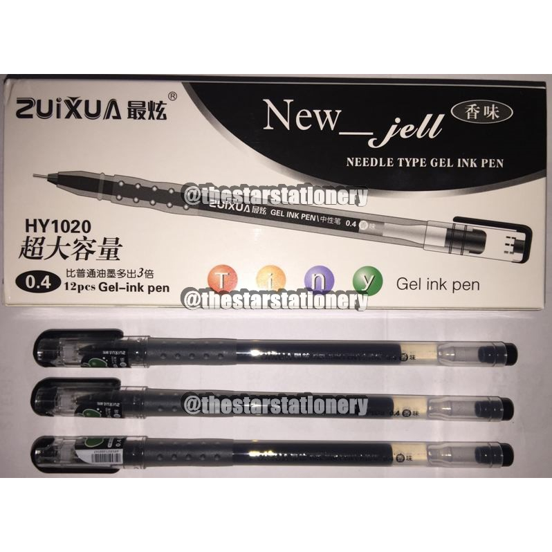 

(1 Pak isi 12 Pcs ) Bolpen Zuixua HY1020 0.4mm Gel Pen / Gel Pen Zuixua HY1020 New Jell