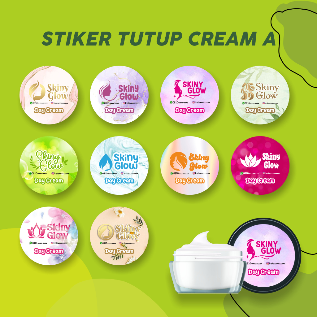 

STIKER TUTUP KRIM KOSMETIK/ STIKER TUTUP POT/ STIKER BULAT KODE STC-A