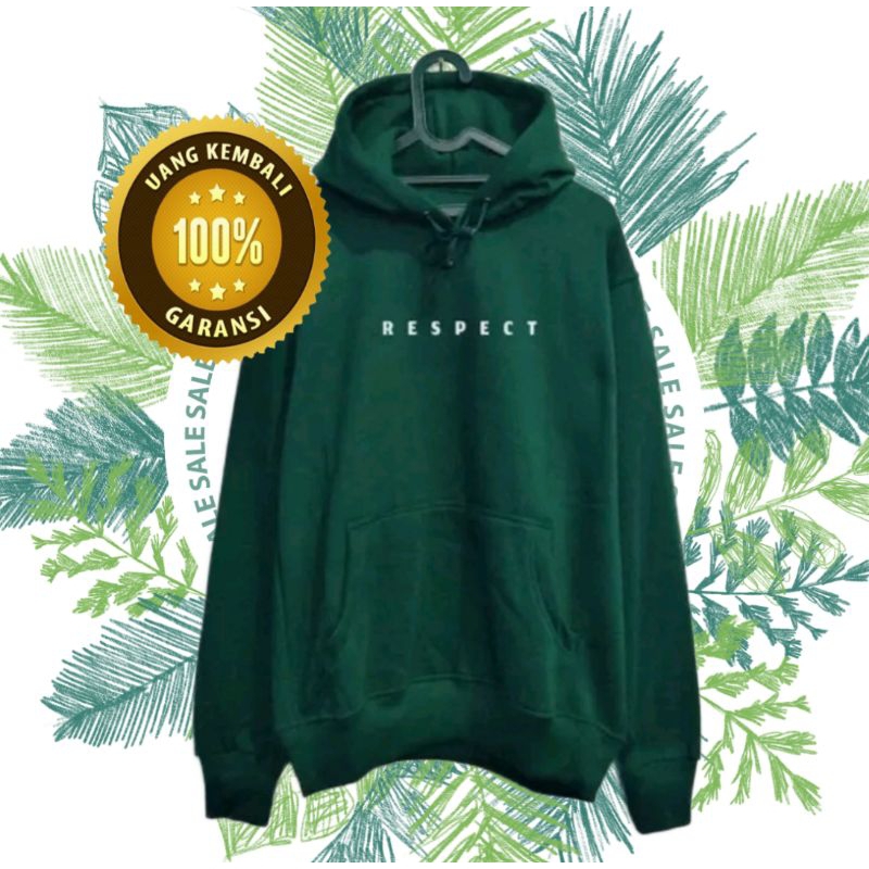 Sweater Hoodie Oversize Pria Wanita Distro Respect Bahan Cotton Flecce Sedia Big Size Jaket distro s