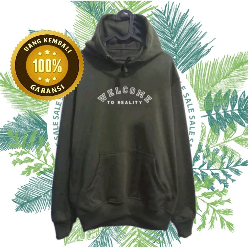 Sweater Hoodie Pria Wanita Distro Welcome Bahan Cotton Flecce Sedia Big Size Jaket distro switer dis
