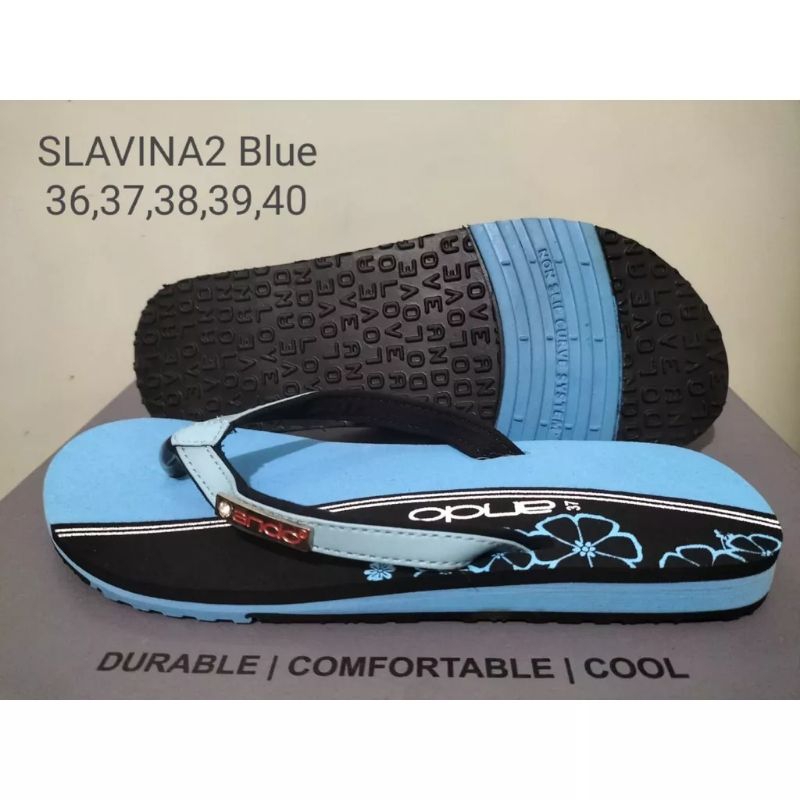 SANDAL ANDO SLAVINA - SANDAL JEPIT CEWEK MOTIF BUNGA