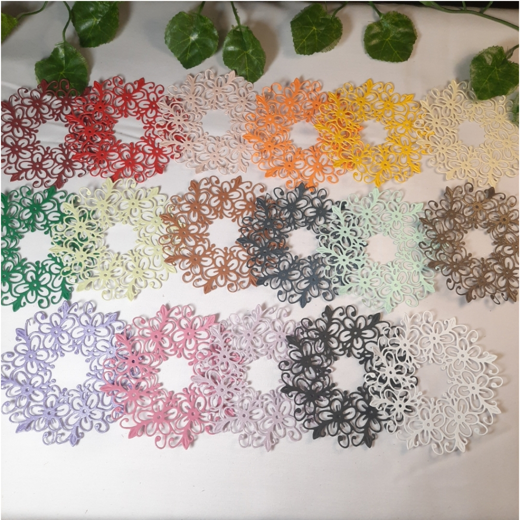 

[1 SET ISI 5 PCS] DieCut Circle Flower / Bunga for Decorating Scrapbook / Journaling / DIY / Journal Art