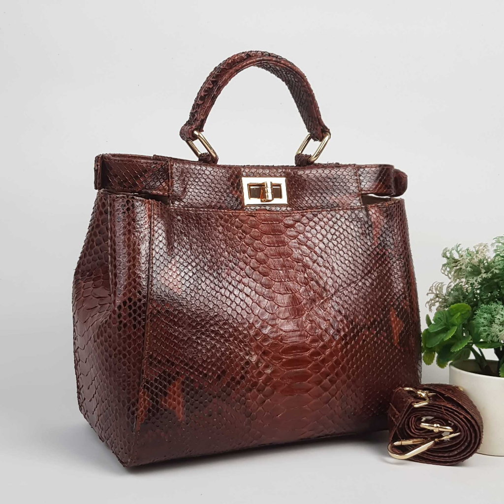 Tas Kulit Ular Asli Lavani Size 26 Hanmade Asli Bali