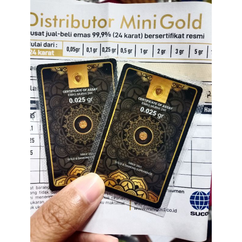 Minigold emas mini 24K 0.05 gram