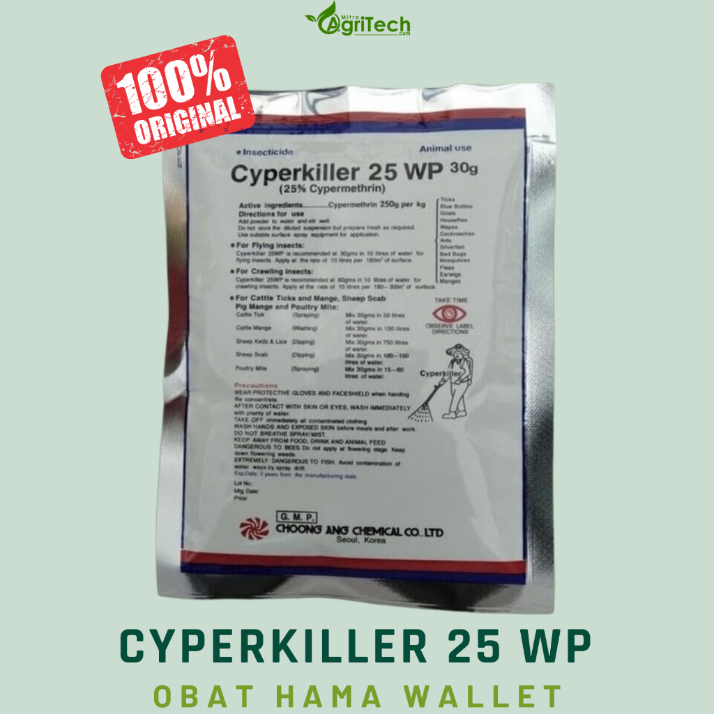 CYPERKILLER 40 WP OBAT PEMBASMI HAMA KUTU SERANGGA WALET WALLET IMPOR