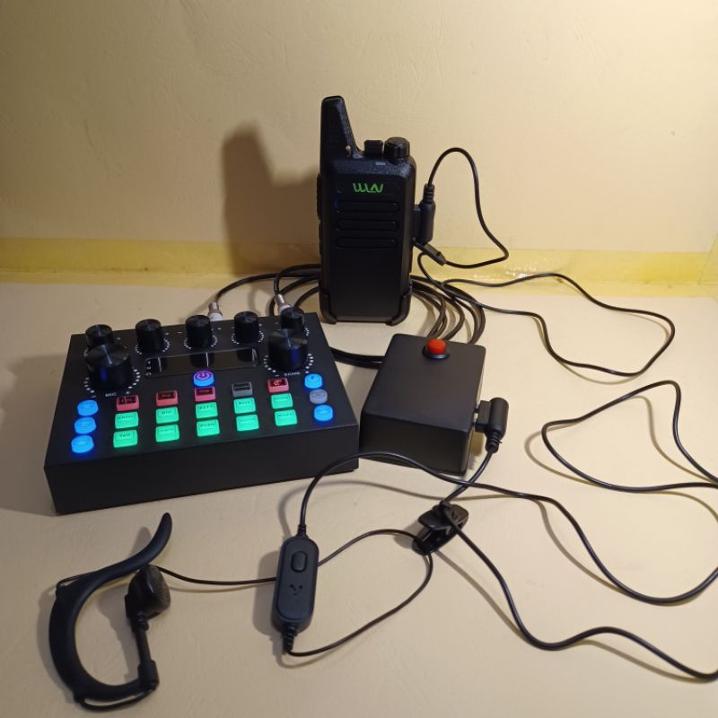 PAKET PTT BOX SOUNDCARD V8 UNTUK HT CINA SEMUA MERK