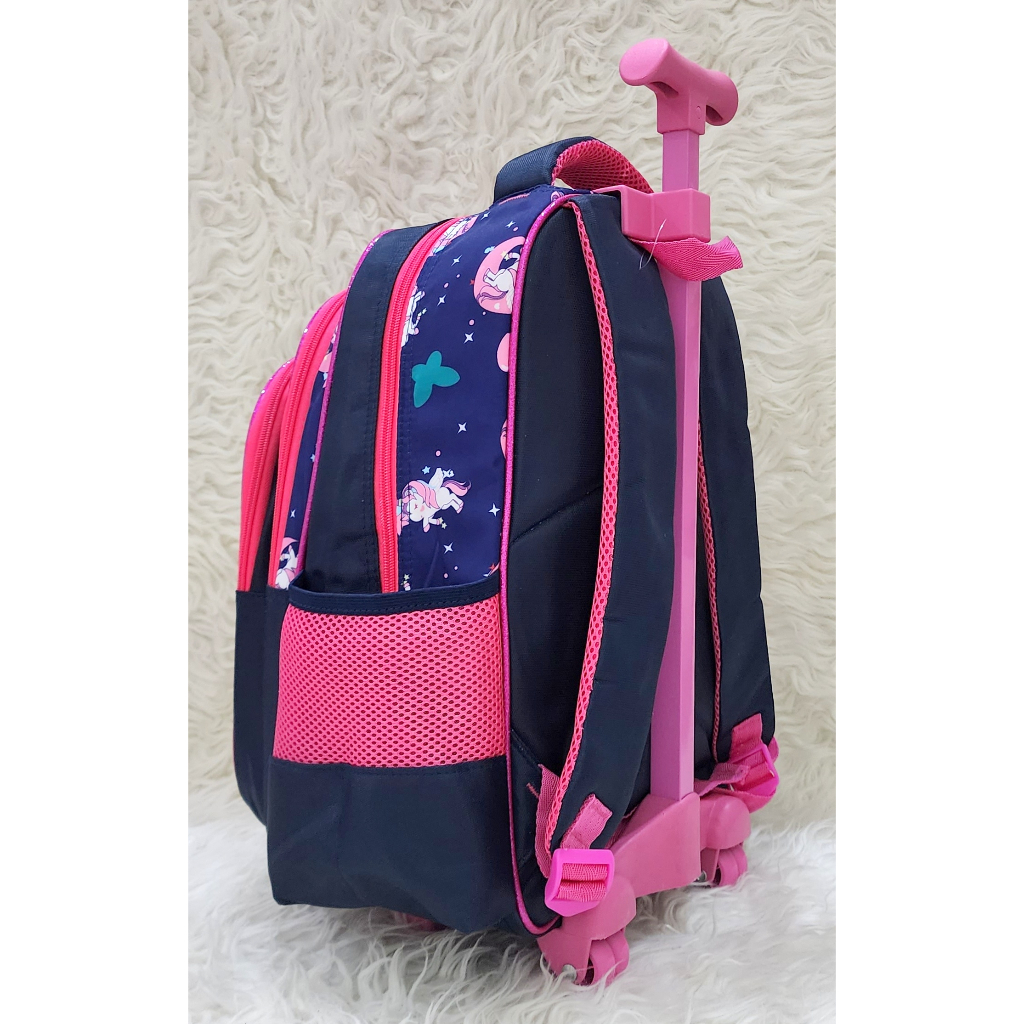 Troli Ransel Sekolah AnakSD Premium 3 Sleting  Unicorn Dino O6133